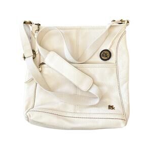 The Sak Womens White Leather Crosbody Purse